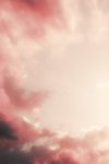 white clouds and blue sky
